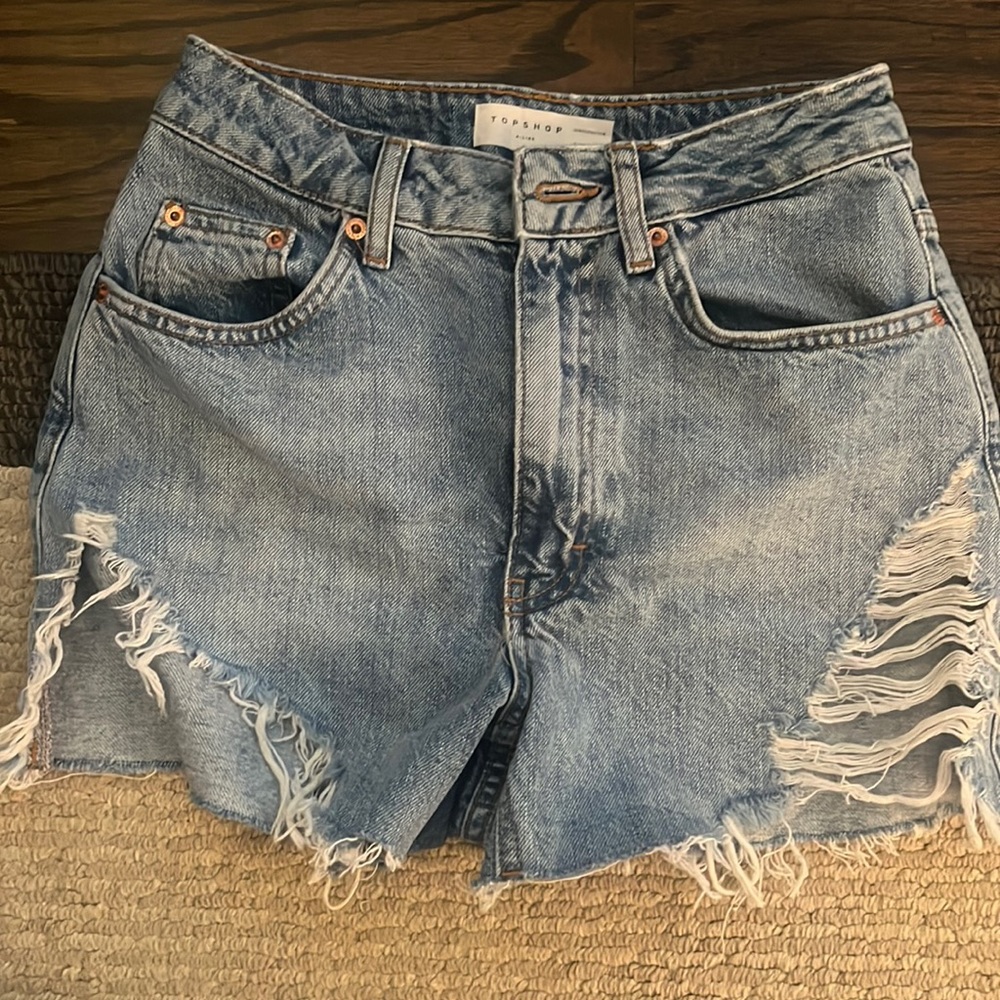 Top Shop A-Line denim shorts